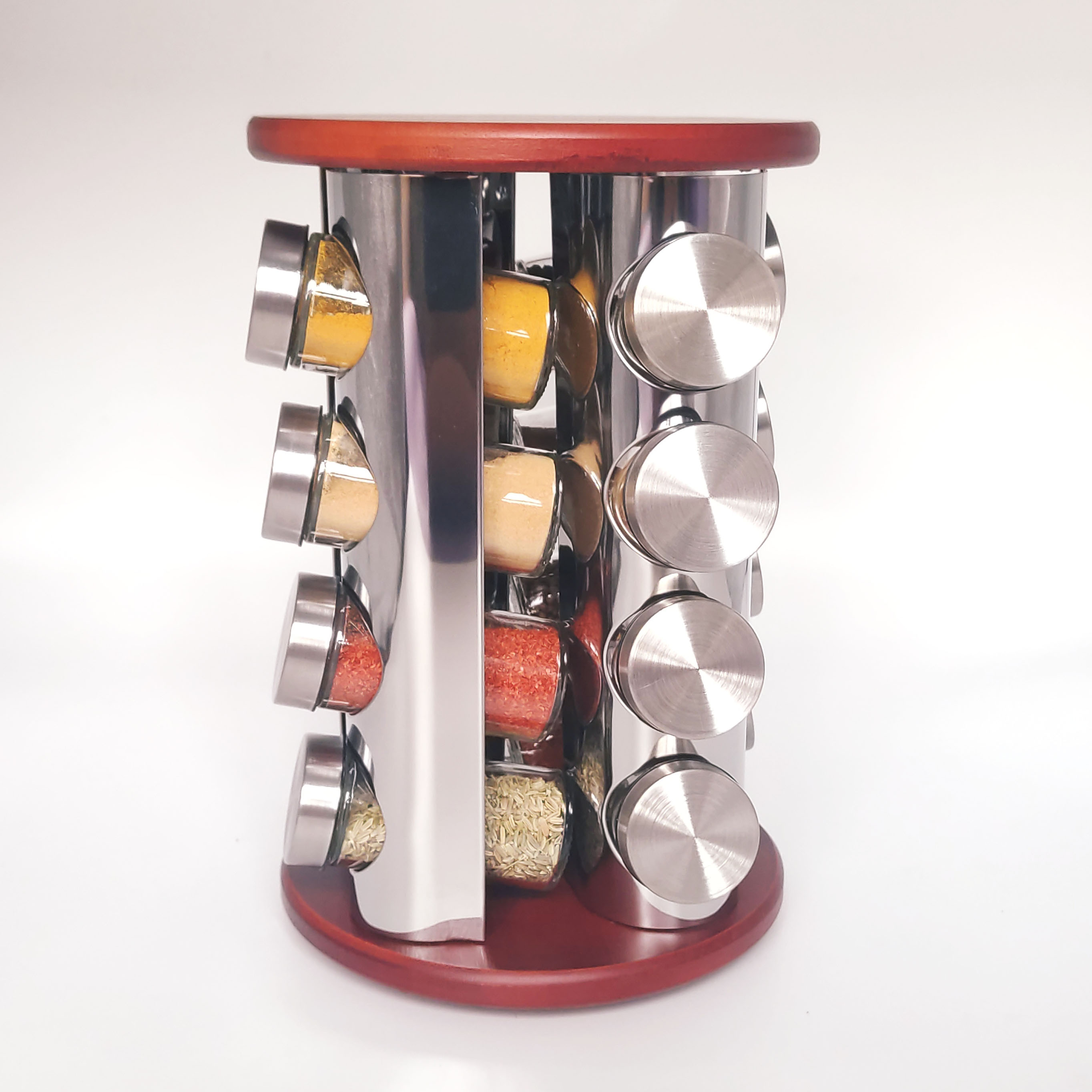 Wood+SS spice rack - Weifang HongYu International Trading Co., Ltd.
